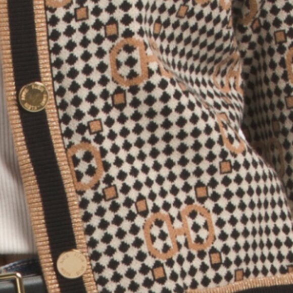 ANNE KLEIN Long Sleeve Tipped Crew Neck Sweater - Picture 3 of 3